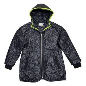 T ALEXANDER WANG Long Lightweight Designer Black Puffer Jacket Coat Womens Small